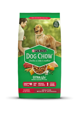 Dog Chow Cães Adultos Todos os Tamanhos 15kg - Carne, Frango e Arroz