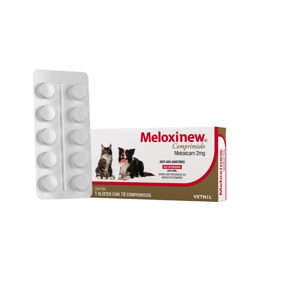 Anti Inflamatório Meloxinew 2mg- Cartela c/ 10 Comprimidos