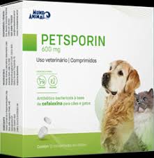 Antibiótico Petsporin - Cartela com 12 comprimidos  - Agropet Mineiro