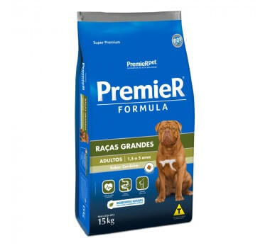Premier Formula Cães Adultos Porte Grande Cordeiro 15kg