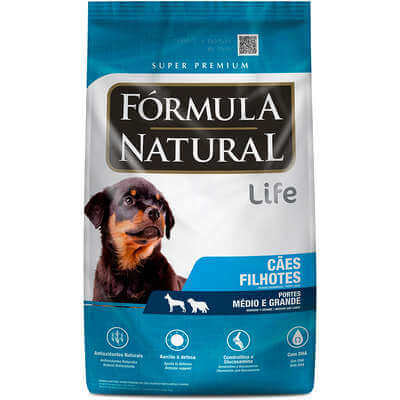 Fórmula Natural Life Cães Filhotes Médios e Grandes 15KG