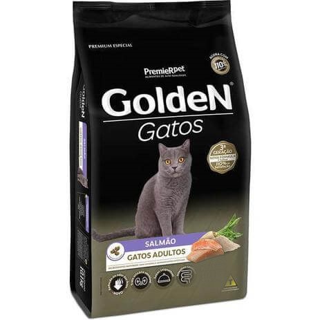Ração Golden Gatos Adultos Salmão  - Agropet Mineiro