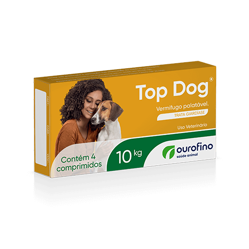 Vermífugo Top Dog Cães 10kg com 4 Comprimidos