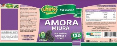 Amora Miura Com Vitaminas 120 Cápsulas 500mg - Unilife