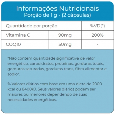 Coenzima Q10 Ubiquinona + Vitamina C e Cólageno Hidrolisado 60 Cápsulas 500mg Dr. New Qi - Upnutri
