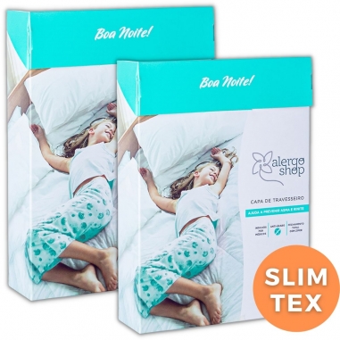 Kit 2 Capa Antiácaro para Travesseiro Slim Tex - Alergoshop