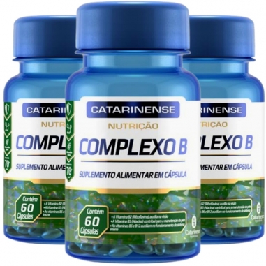 Kit 3 Complexo B Vitaminas 60 Cápsulas - Catarinense Pharma