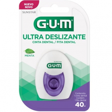 Kit 3 Fita Dental Ultra Deslizante Sabor Menta 40 Metros - Gum