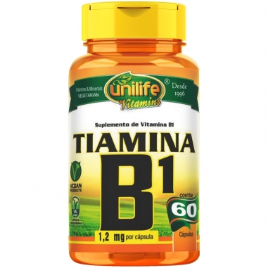 Kit 3 Vitamina B1 Tiamina 60 Cápsulas 500mg - Unilife