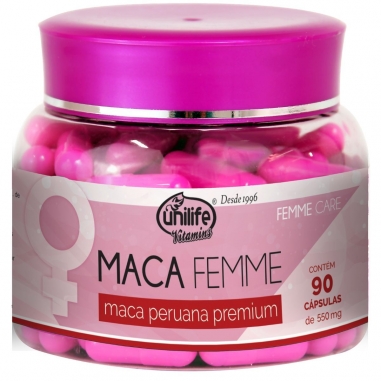 Kit 4 Maca Peruana Femme Unilife Premium - 90 Cápsulas 550mg