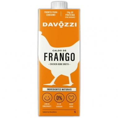 Kit 6 Caldo De Frango 1 Litro 0% Gordura 100% Natural - Davozzi