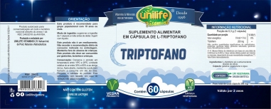 L-Triptofano 300mg 60 Cápsulas - Unilife