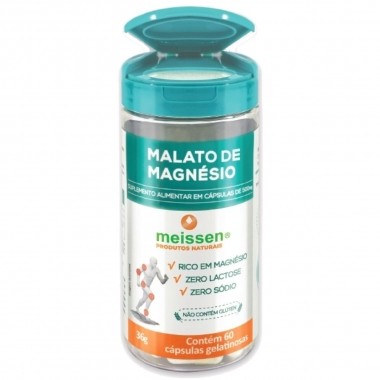 Magnésio Dimalato Puro 60 Cápsulas Gelatina Meissen