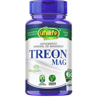 Magnésio L-Treonato Treon Mag 60 Cápsulas 710mg - Unilife