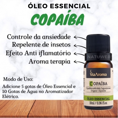 Óleo Essencial Copaíba 10ml - Via Aroma