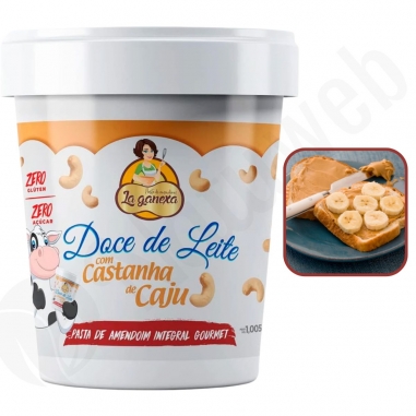 Pasta De Amendoim Integral 450g Crocante 100% Cacau - La Ganexa