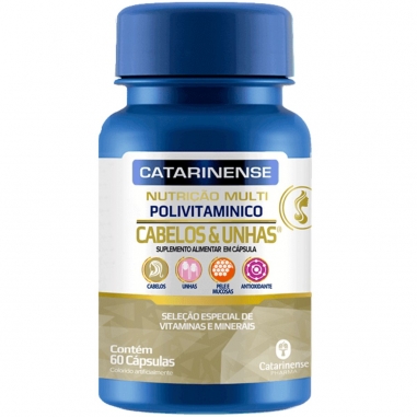 Polivitamínico Multi Cabelos e Unhas 60 Cápsulas - Catarinense