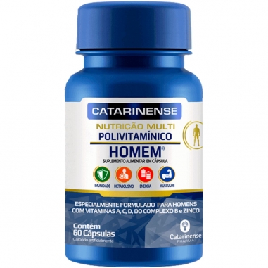 Polivitamínico Multi Homem 21 Nutrientes 60 Cápsulas  - Catarinense