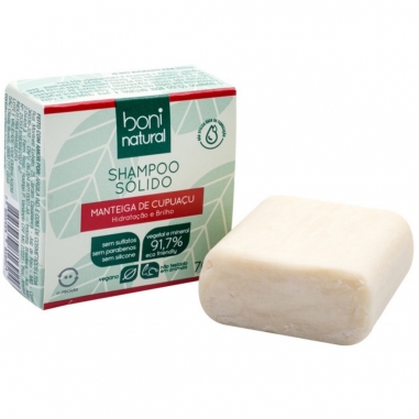 Shampoo Sólido Vegano Manteiga de Cupuaçu 70g - Boni Natural