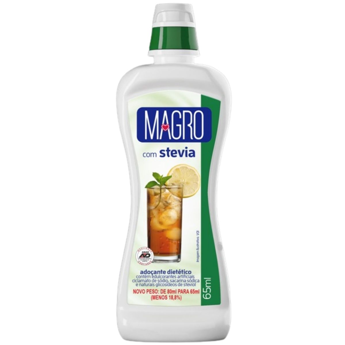 Adoçante C/ Stevia Líquido 65ml - Magro