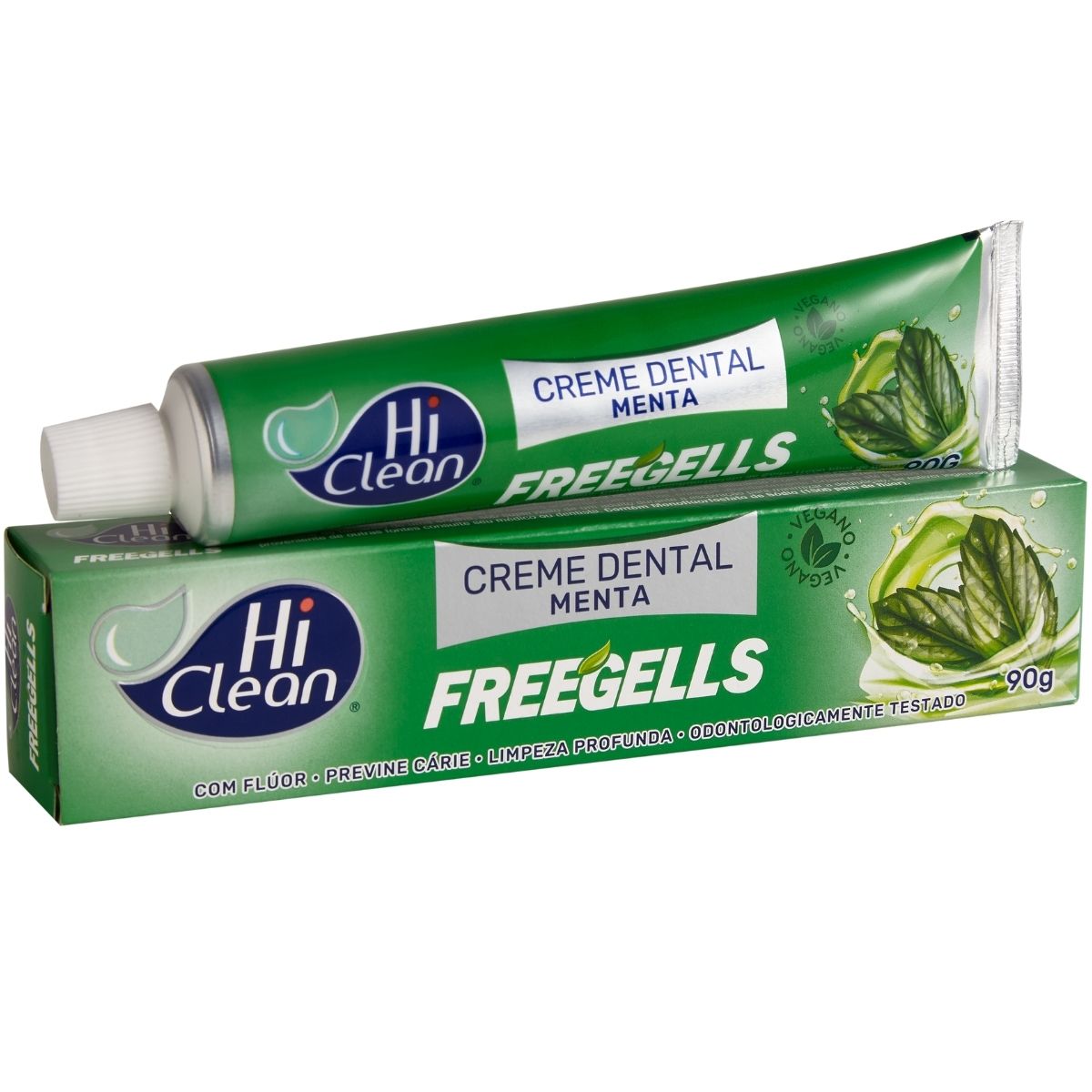 Creme Dental Vegano Sabor Menta Freegells 90g - Hi Clean
