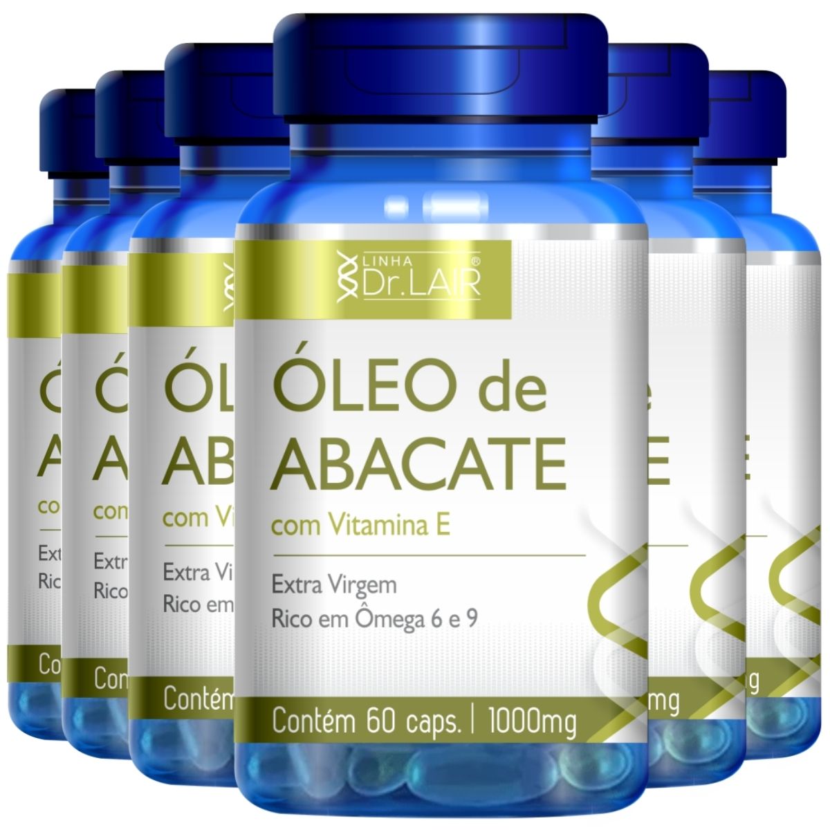 Kit 6 Óleo de Abacate e Vitamina E 60 Cápsulas 1000mg - Upnutri 	