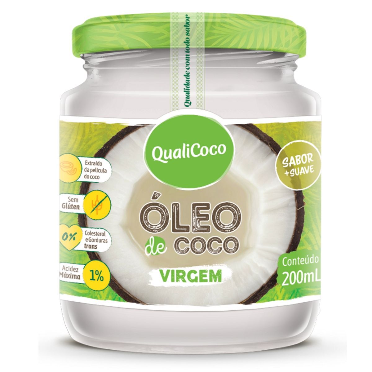 Óleo De Coco Virgem Prensado A Frio Sem Glúten 200ml - QualiCoco