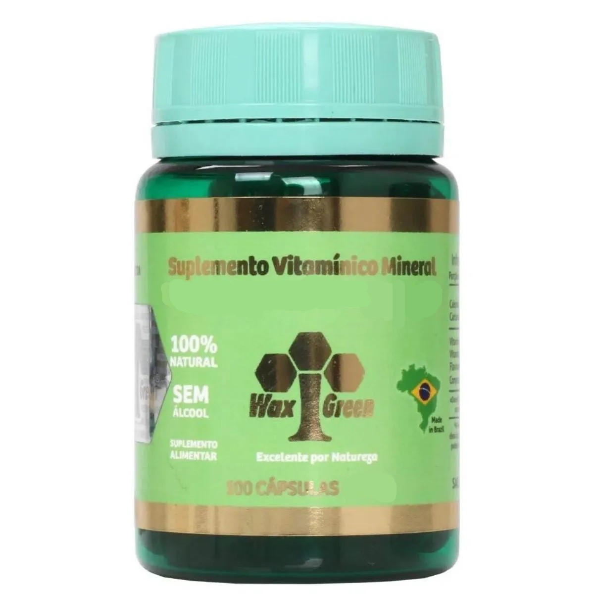 Própolis Verde 70% C/ Vitamina C e E 100 cápsulas 400mg - Wax Green