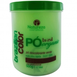Pó descolorante Verde Orgânico Brasil 500g - Natureza Cosméticos