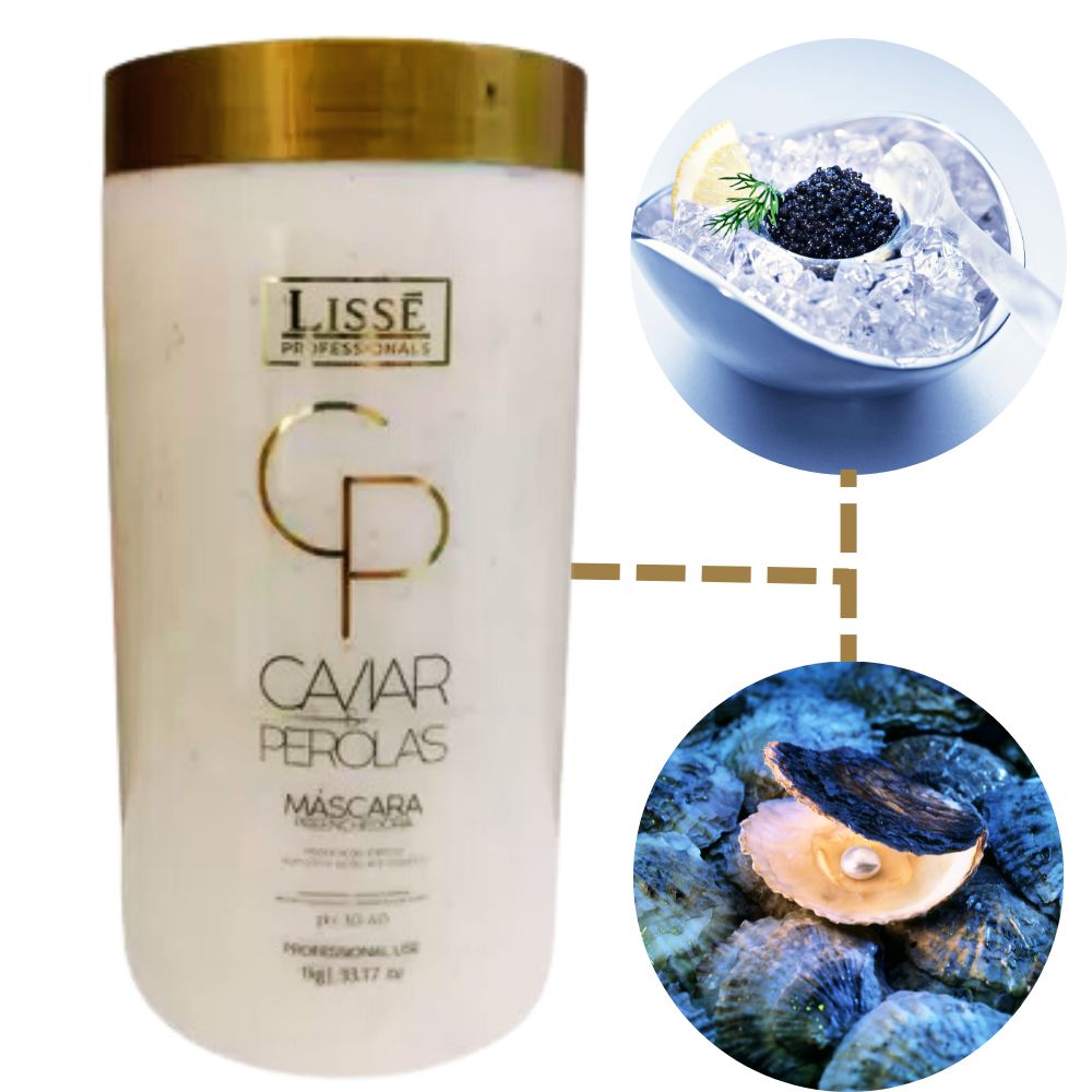Kit Caviar e Perola Profissional Lisse grande -Transforme Seus Cabelos com Brilho e Sofisticação!