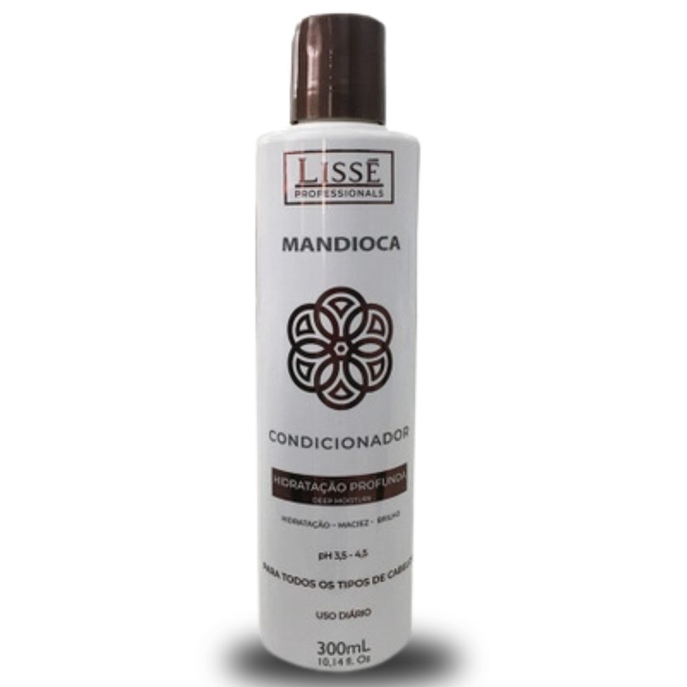 Kit Shampoo e Condicionador de Mandioca Lisse 300 ml  - Cabelos renovados e saudáveis