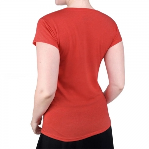 Camiseta Babolat Exercise Stripes Tee Vermelha Feminina