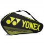 Raqueteira Yonex  X6 Team - Preta com Amarelo Dupla