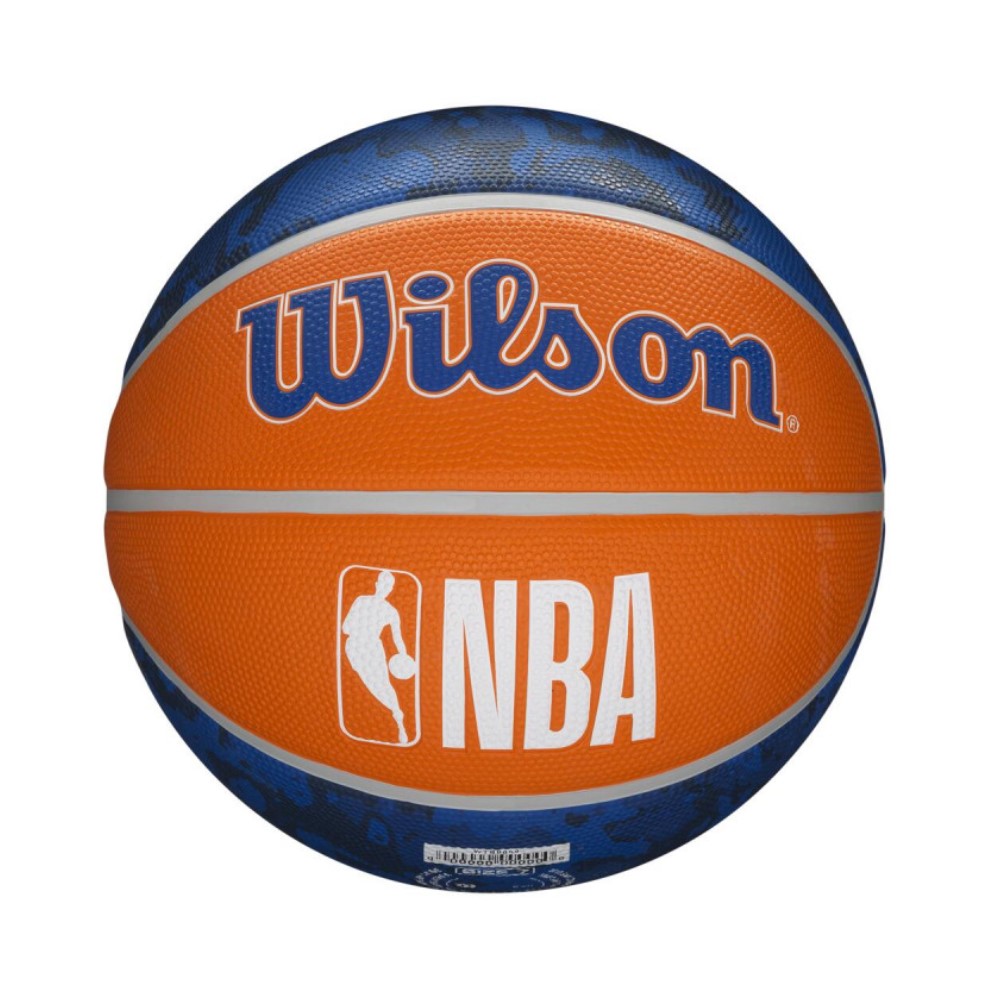 Bola de Basquete Wilson NBA New York Knicks Team Tiedye - #7 - Azul e Laranja