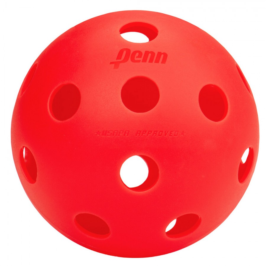 Bola de Pickleball Penn 26 Indoor Vermelha - Pack c/ 06 Unidades