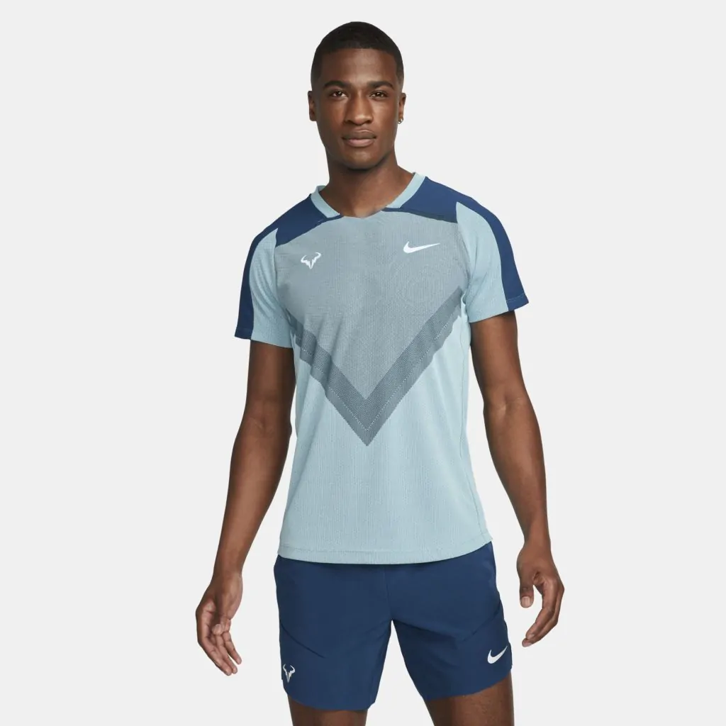 Camiseta NikeCourt Dri-FIT ADV Rafa Nadal Azul Masculina