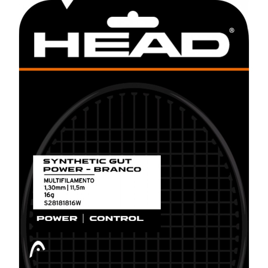 Cordas Head DLD Synthetic Gut Power 16 Branco - Kit com 3 Set´s - PROTENISTA