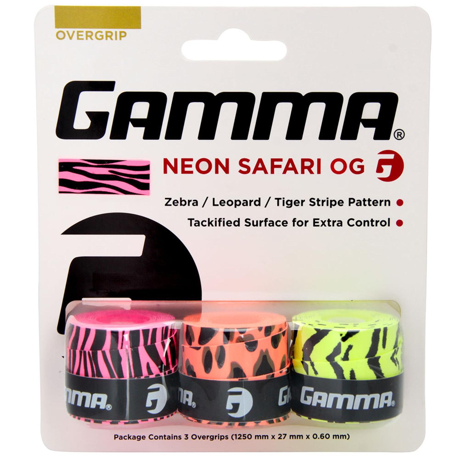 Overgrip Gamma Neon Safari com 03 unidades