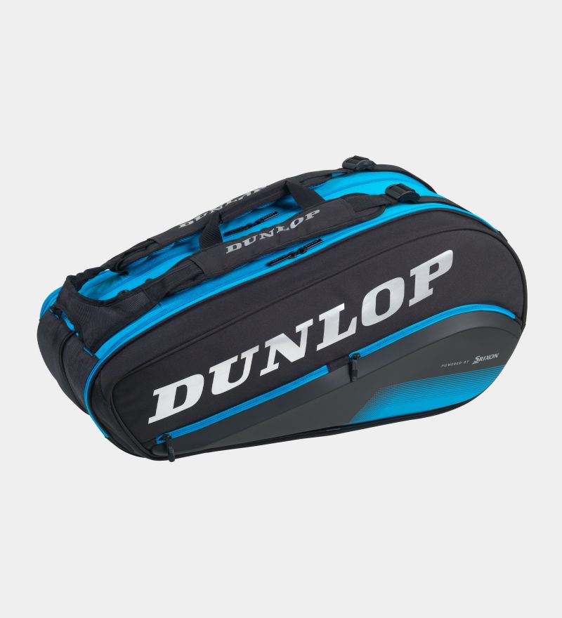 Raqueteira Dunlop Thermo Fx Performance 8  - Preta e Azul