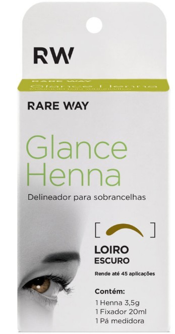Kit Henna Loiro Escuro Glance Rare Way