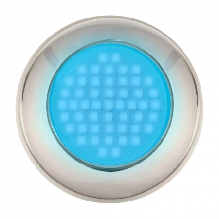 Refletor Power LED 9W Inox Cor da Luz Azul Iluminação para Piscina - Brustec