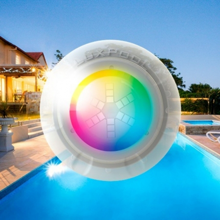 Refletor Power Led 9W RGB em ABS Iluminação Multicolorida para Piscina - Luxpool
