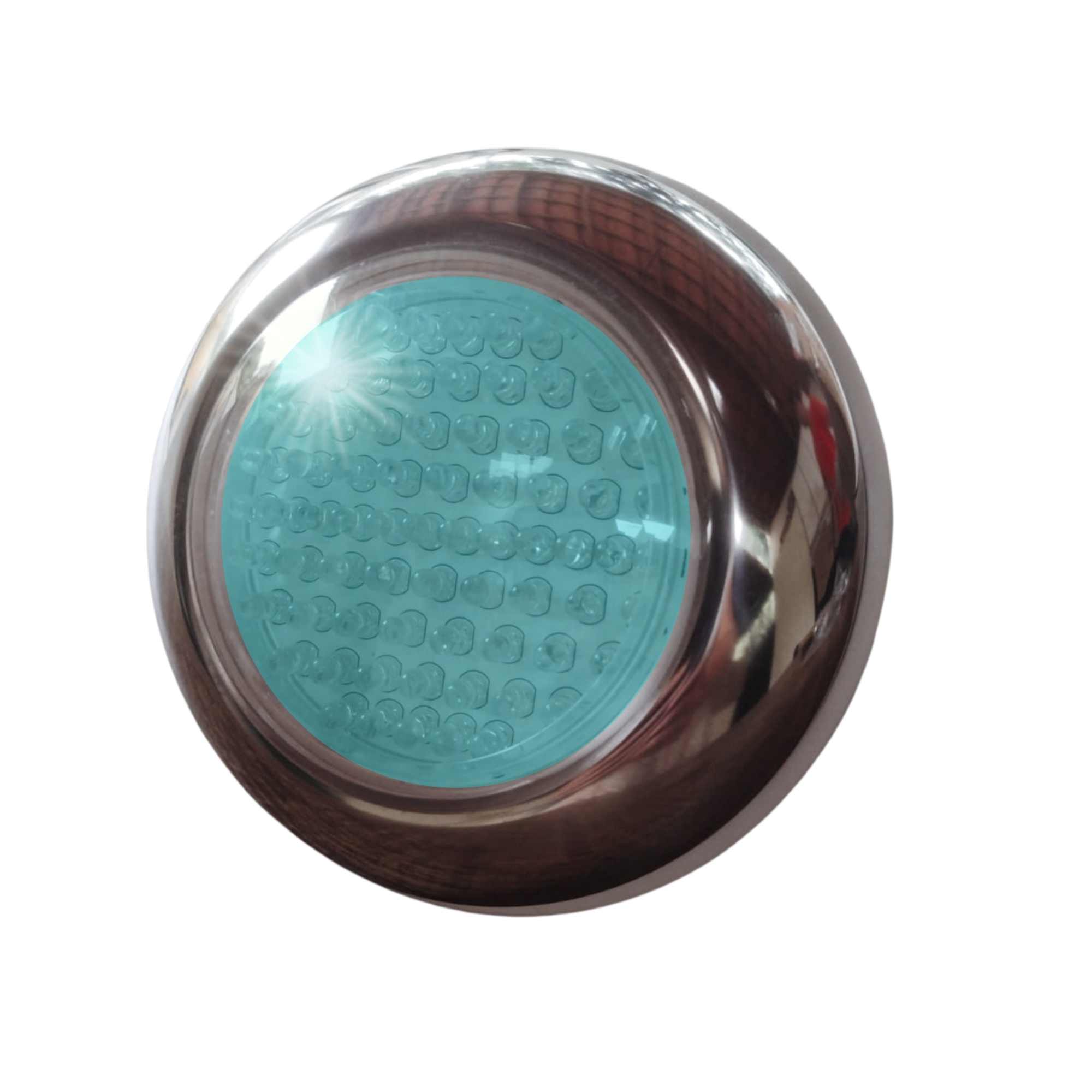 Refletor LED 70 Pontos Inox Iluminação para Piscina Cor Azul - Brustec  - Sol e Água Piscinas e Acessórios