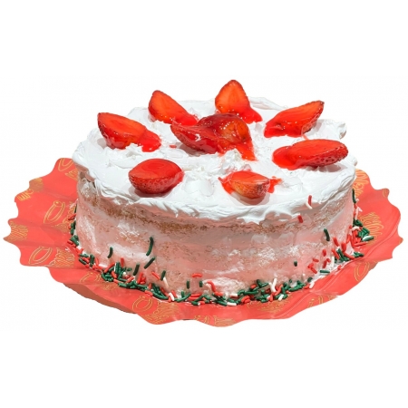 Torta Morango com Chantilly Granulado - Aro 24
