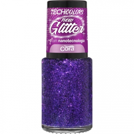 Esmalte Techcolors Cora 9ml New Glitter Purpurina
