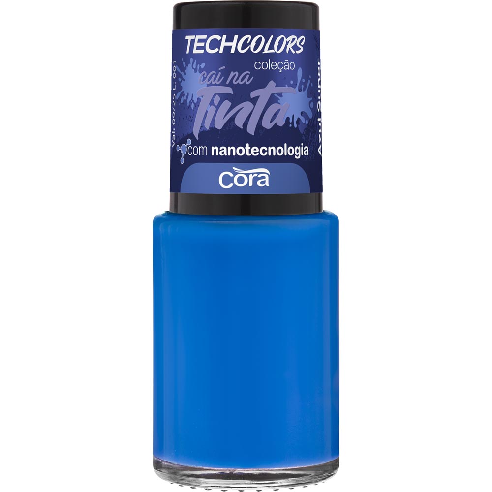 Esmalte Techcolors Cora 9ml Caí na Tinta Azul Super