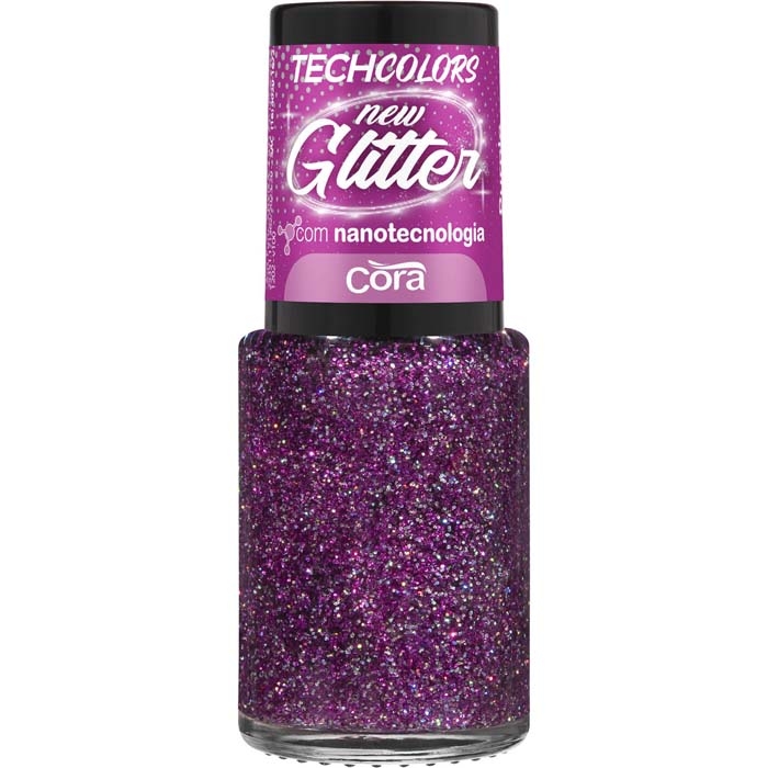 Esmalte Techcolors Cora 9ml New Glitter Purple