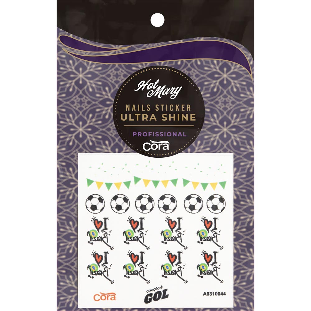 Hot Mary Nails Sticker - Adesivos - Coleção É Gol 0044 - Edição Limitada