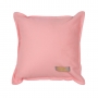 Almofada em pesponto 25 cm x 25 cm rosa algodão doce