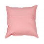 Capa de almofada em pesponto 45 cm x 45 cm rosa algodão doce